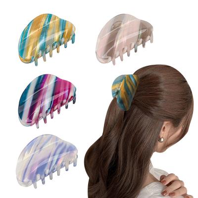 China Fashion fixed plastic stripe clip semicircle claw wholesale factory direct sale custom hair ladies hair claw hair accessories wholesale for sale