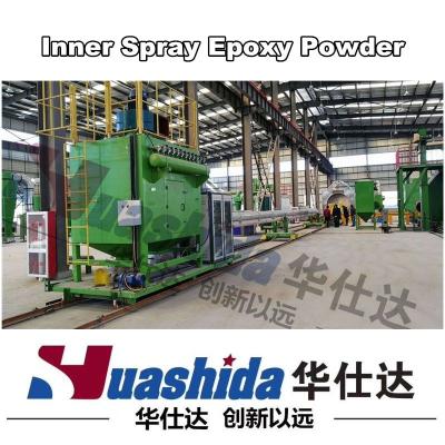 China Steel Pipe Anti Corrosion Process Liquid Epoxy Spraying Coating And 3 Layer HDPE Coating Process for sale