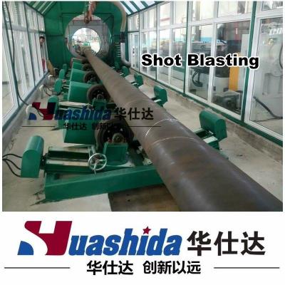 China Pre-Insulated Pipe Steel Pipe Anti Corrosion Process Liquid Epoxy Spraying Coating And 3 Layer HDPE Coating Process /Pipe Making Machine for sale