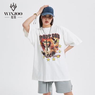 China Anti-Wrinkle Anime Oversized T-shirts Bulk Oversized T-shirt Clothing 100% Cotton T-shirt For Women for sale