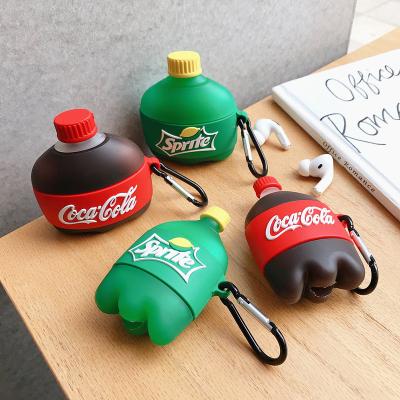 China Fanshion 3D cartoon drinks bottle designers cute silicone earphone cover device for Apple Airpods 1 2 for air pod pro for sale