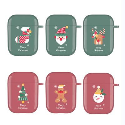 China Santa Snowman Designers Shockproof Soft TPU Christmas Trees Earphone Case For Apple Airpod 1 2 pro for sale