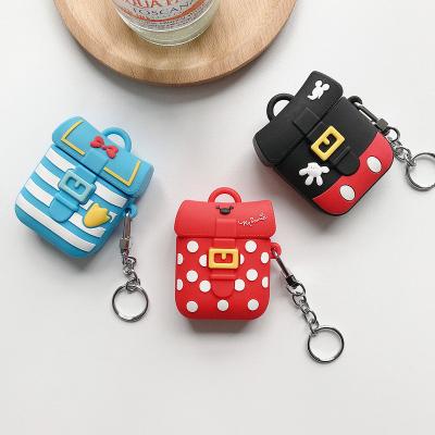 China Designers Cute Silicone Bag Fanshion 3D Cartoon Earphone Cover Device Case For Apple Airpod 1 2 for sale