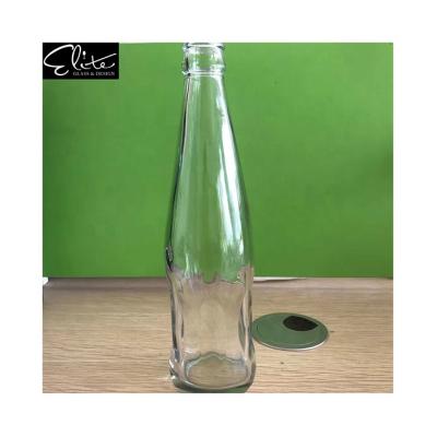 China Wholesale Price Beverage Logo Print Soda Glass Bottle Outdoor Sanding Shape Glass Bottle For Water Beverage Juice With Aluminum Cap for sale