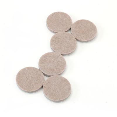 China Other Color Khaki Round Self Adhesive Felt Pad Furniture Leg Felt Anti-Slip Pad Floor Pad for sale