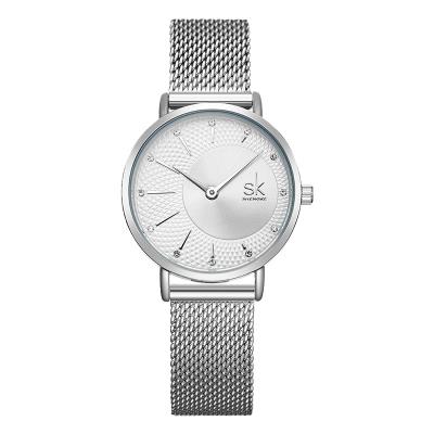 China Factory Direct Shengke 0093 Unique Customized Multiple Color Selection Milanese Mesh Sunray Dial Lady Quartz Watch for sale