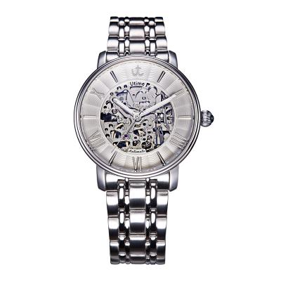 Cina UTIME Mens Watches Luxury Brand Fashion Hollow Design Luminous Men Watch Stainless Steel Mechanical Wristwatch U0031G in vendita