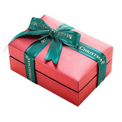 China SHENGKE Red Gift Boxes Merry Christmas Gift Set Box Jewelry Set With Fashion Watches for sale