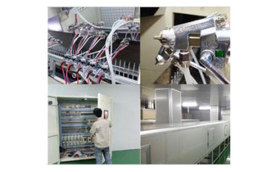 China Dustless UV Lacquer Automatic Spray Painting Line For Perfume Caps for sale