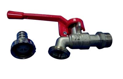 China Brass Lead Free Plumbing Valves Washing Machine Taps With Aluminum Lock Handle for sale