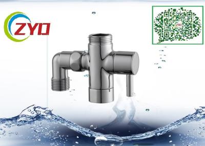 Chine La pièce de douche 1/2MX3/4MX3/4F Chrome en laiton accessoire a plaqué la valve d'aiguillage à trois voies de l'eau de bidet de toilette de T-adaptateur à vendre