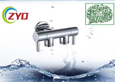 Chine aiguillage en laiton bi-directionnel de l'eau de robinet de main de douche de bras de douche d'adaptateur de douche de salle de bains de finition de Chrome de deux poignées 