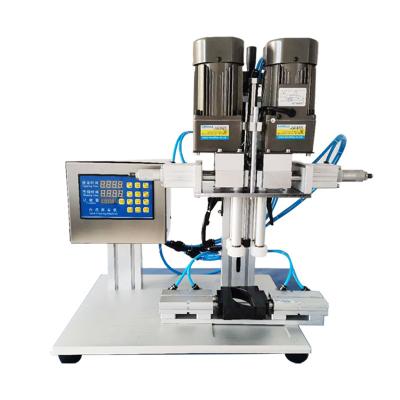 China Perfume cosmetic ect. Semi Automatic Bottle Screw Capping Machine Cap Sealing Cap Table Type Key Chuck Capper Machine Steel Wood for sale