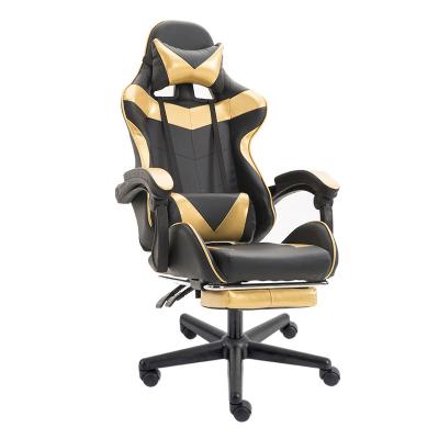 China Comfortable Cheap Massage Low Price Computer Game Chairs Reclining PU Gamer Chair With Footrest for sale