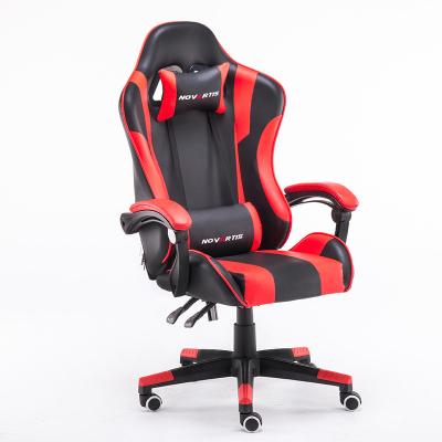 China Swivel (Height)Adjustable Metal Frame Comfortable Black Red Lift Game Racing Chair for sale