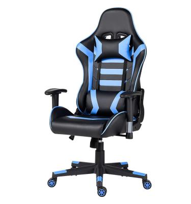 China Fast Delivery Good Quality Cooling Comfortable PU Leather Cheap Office Chairs Blue Gaming for sale