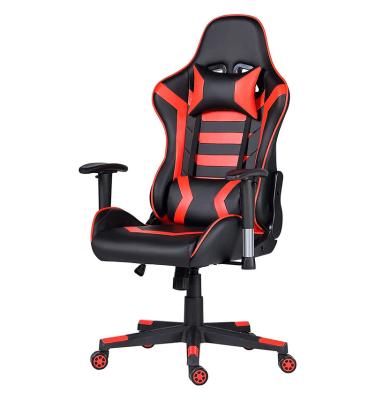 China Factory Manufacture Adjustable Various (Height) Gamer Racing Red Gaming Chair With Foot Rest for sale