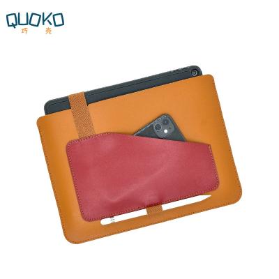 China Custom Size PU and Logo Tablet Pouch Holder Leather Laptop Bag Sleeve for MatePad S7 Galaxy Tab 10.8 for sale