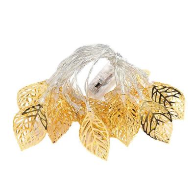 China New Iron 3m20Led Christmas Hollow Foil Gold Art Light Flashing String Light Christmas Lamp Decoration for sale