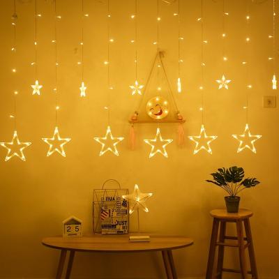 China Festival/Christmas/Decoration/Party Star Curtain Lights, Fairy Window Curtain String Lights for Festival Christmas Wedding Party Garden Decorations for sale