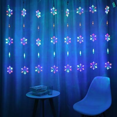 China Light Christmas Garland Home Decorative Lights Christmas Light 2.5M LED Snowflake Curtain String for Holiday Wedding Party Garden Decoration for sale