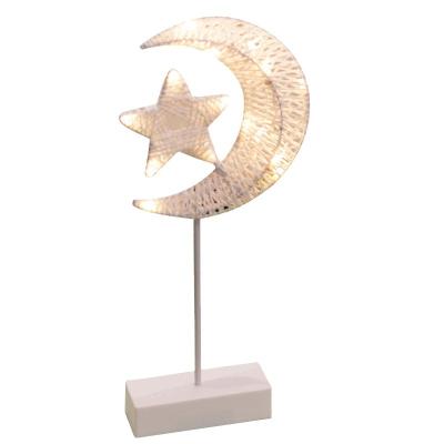 China Battery Operated Decorative Light Eid Mubarak Decoration Christmas Ramadan Romantic Star Shape Table Lamp LED Night Festival/Christmas/Wedding/Party Moon for sale