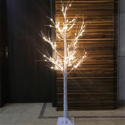 China Home Decoration Artificial Christmas Tree 1.8M Indoor Outdoor Use Christmas/Festival/Christmas Room Decoration 152 LED Warm White Led Birch Tree Light for sale