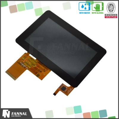 China WQVGA RGB TFT 4,3 resolución de la pantalla táctil de la pulgada 480x272 para industrial y médico en venta