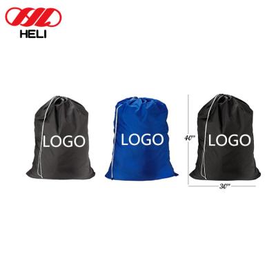 China Heli CLASSIC OEM Promotional Customized Printing Dirty Nylon Drawstring Laundry Bag for sale