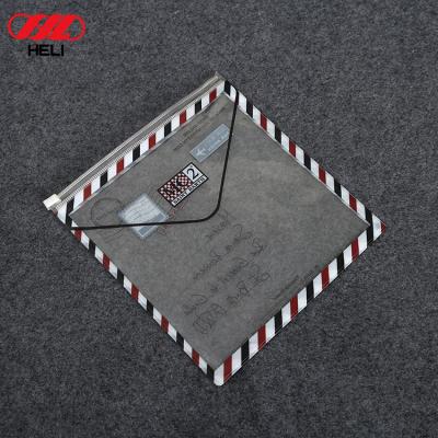 China Grocery Heli Custom Envelope Printing Water Proof PVC Plastic Packaging Bag With Zipper for sale