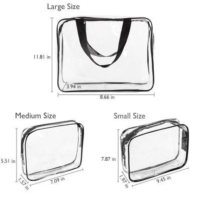 China Fashion Portable Heli PVC Travel 6Pcs Toiletry Bag Cosmetic Duffel Bag Sets for sale