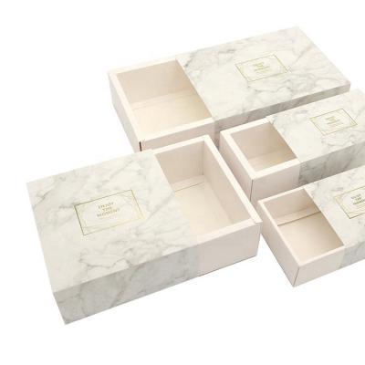 China Heli Recycled Luxury Marble Printing Disposable Gift Paper Box Bags Sets Box For Dress for sale