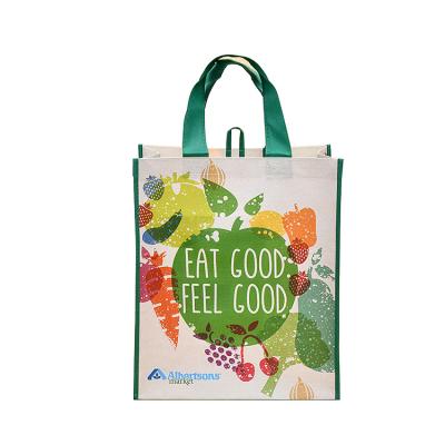 China Heli Customize Big Fabric Making Durable Fruit Non Woven Shopping Tote Bag for sale