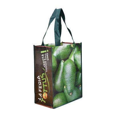 China Sustainable Eco - Friendly Heli Fruit Packaging Avocado Printing Nonwoven Shopping Bag for sale