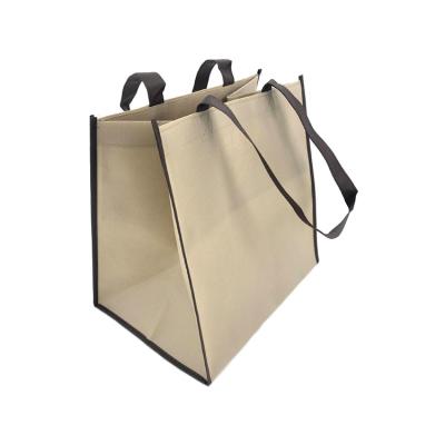 China Heli Big Size Ladys Durable Custom Printed Reusable Lightweight Khaki Shopping Bag for sale