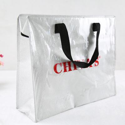 China Durable Fashion Supermarket Logo Printing Shopping Carry Nonwoven Fabric Cute Embossed Bag for sale