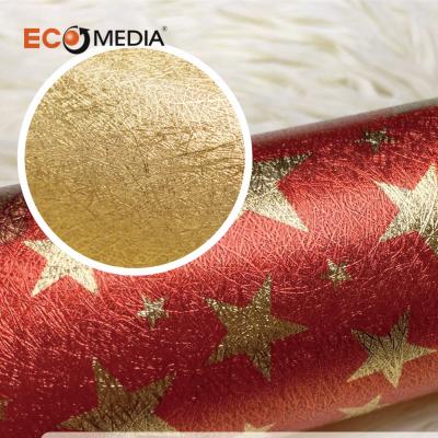 China Modern gold color with silk texture printable wallpaper for sale