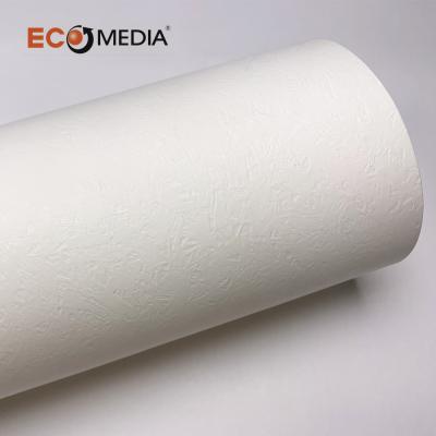 China Modern Eco Solvent Home Decoration Printable Raw Material White Printing Nonwoven Textured Pre-Pasted Wallpaper for sale