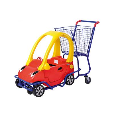 China Wholesale Popular Design Cartoon Kids Model Car Shopping Trolley With Chair for sale