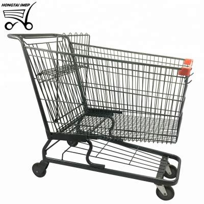 China Durable Supply Global Supermarket Trolley Unfolding Metal Shopping Trolleys for sale