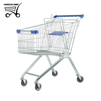 China Unfolding Large Capacity Metal Shopping Cart Factory Direct Sale Supermarket Trolley Shopping Trolley for sale