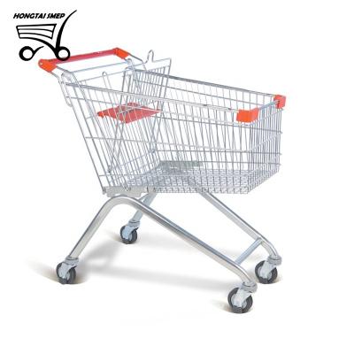 China High Quality Durable Unfolding Shopping Trolley On Four Wheels Supermarket Store Shopping Trolley Trolley for sale