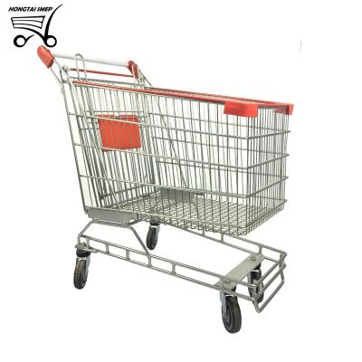 China New Style Unveiling Australia Wire Metal Supermarket Shopping Trolleys wisda Commercial Trolley for sale