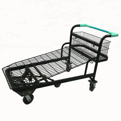 China Easy To Turn A Heavy Duty Cash And Carry Nesting Trolley Flatbed Container Warehouse Corner Transport Trolley For Warehouse for sale