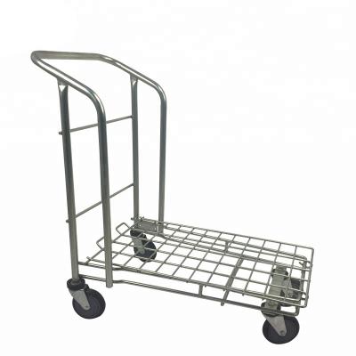 China Tools Folding Transport Cargo Trolley Hand Shopping Flat Cart For Warehouse for sale