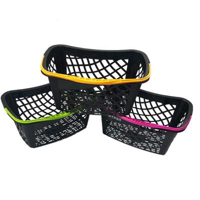 China PP Plastic Cheap Supermarket Plastic Shopping Basket With Plain Handles For Sale for sale