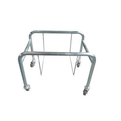 China Durable Durable Mobile Basket Frame And Shopping Basket Stand With Wheels for sale