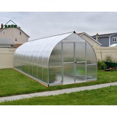 China Easily Assembled Commercial Greenhouse Series 5M Width 4M Length Super Strong Large Aluminum 10Mm Polycarbonate Greenhouse for sale