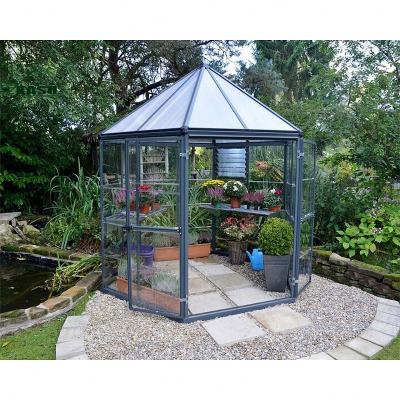 China Easily Assembled 14X5 Meters Single Span Aluminum Frame PC Greenhouse House For Sale for sale