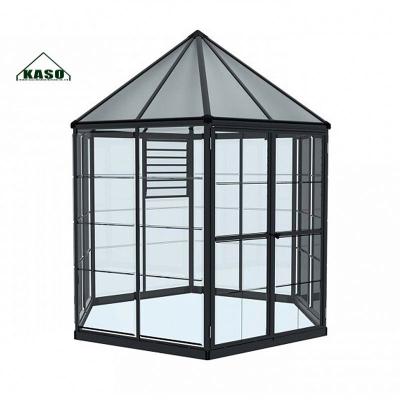 China Solid Assembly 7X12 Quick Low Cost Easy Assembled Hobby Expandable Greenhouse Easy Grow Greenhouse 4Mm PC for sale